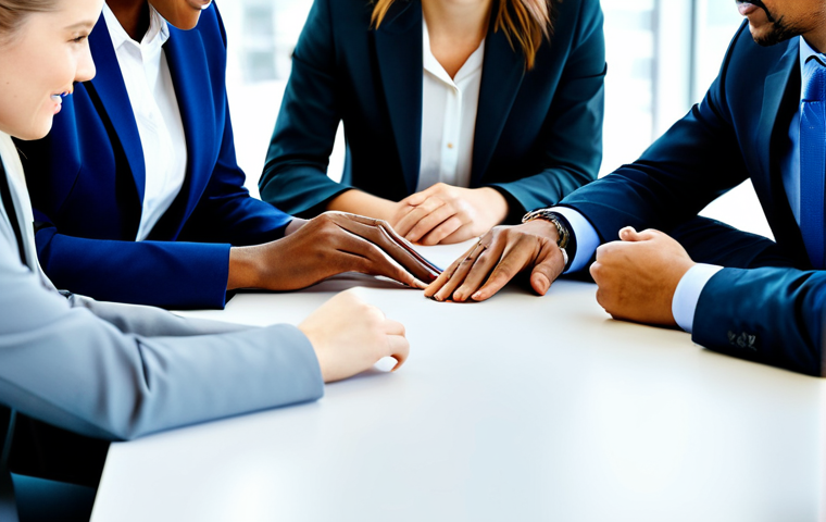 미디어 프로듀서가 알아야 할 시장 변화 - **

A professional female architect, fully clothed in a stylish yet modest pantsuit, reviewing bluep...