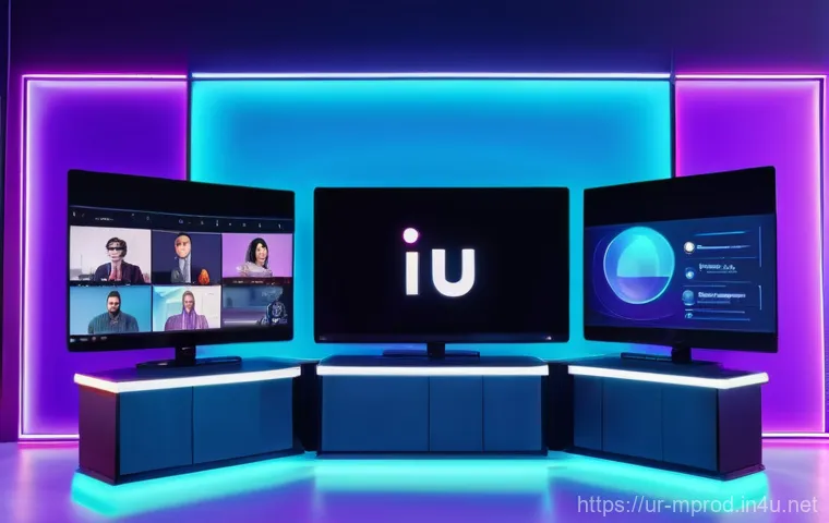 미디어 프로듀서 필수 역량 개발법 - Image Prompt 1: Creative Fusion: AI-Enhanced Storytelling in a Modern Studio**