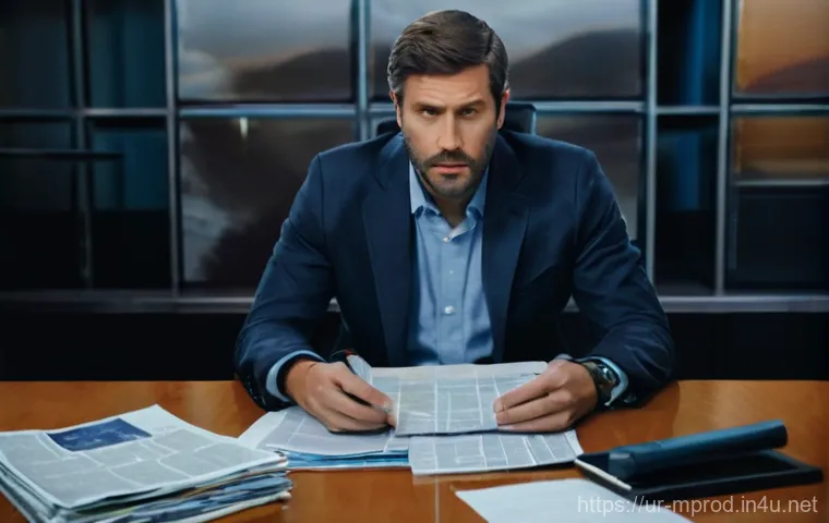 미디어 프로듀서가 마주하는 윤리적 문제 - **Prompt 1: The Journalist's Dilemma: Truth vs. Sensation**
"A close-up shot of a thoughtful jou...