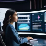 미디어 프로듀서로 일하며 성장한 경험 - **Prompt 1: The Modern Media Producer's Hub**
    A highly detailed, realistic illustration of a fem...